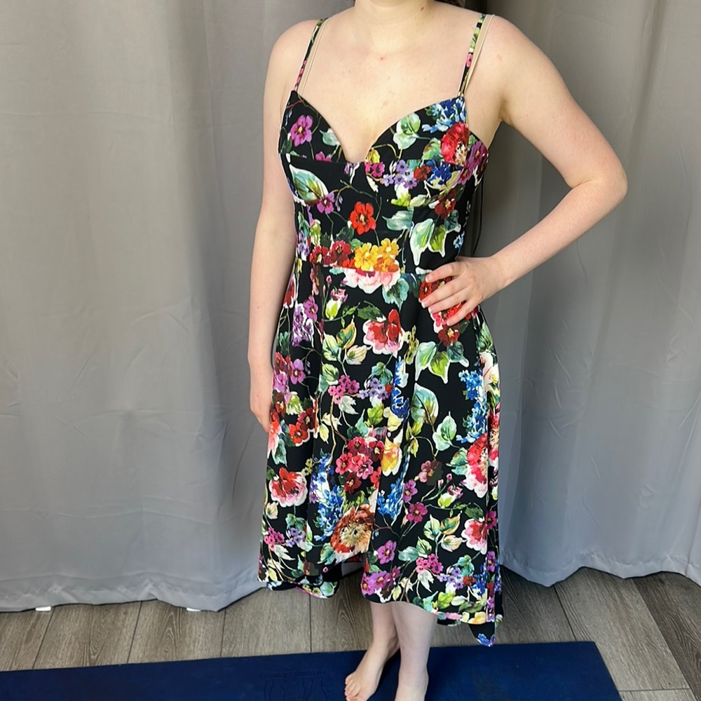 Floral Black Dress